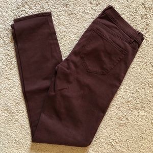 Madewell Skinny Skinny Ankle 24 Maroon Pants